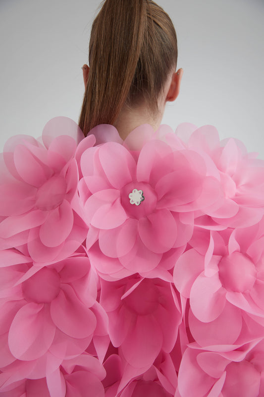 Peony Soft Bomber Jacket in peony pink PASKAL