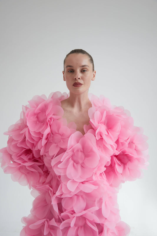 Peony Soft Bomber Jacket in crisp blue PASKAL