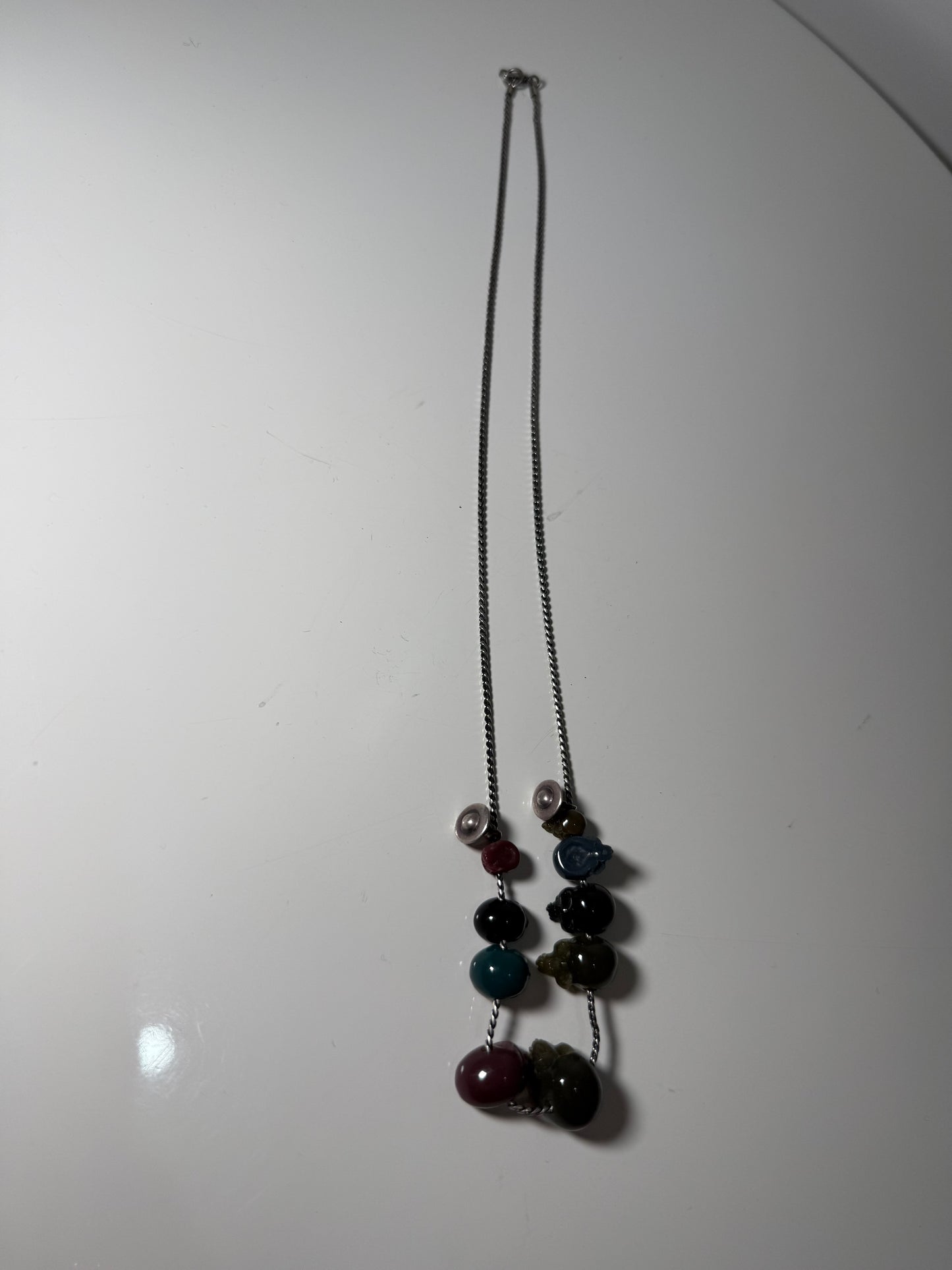 Skull Beaded Necklace Silver Tone VIVIENNE WESTWOOD (Pre-Owned)