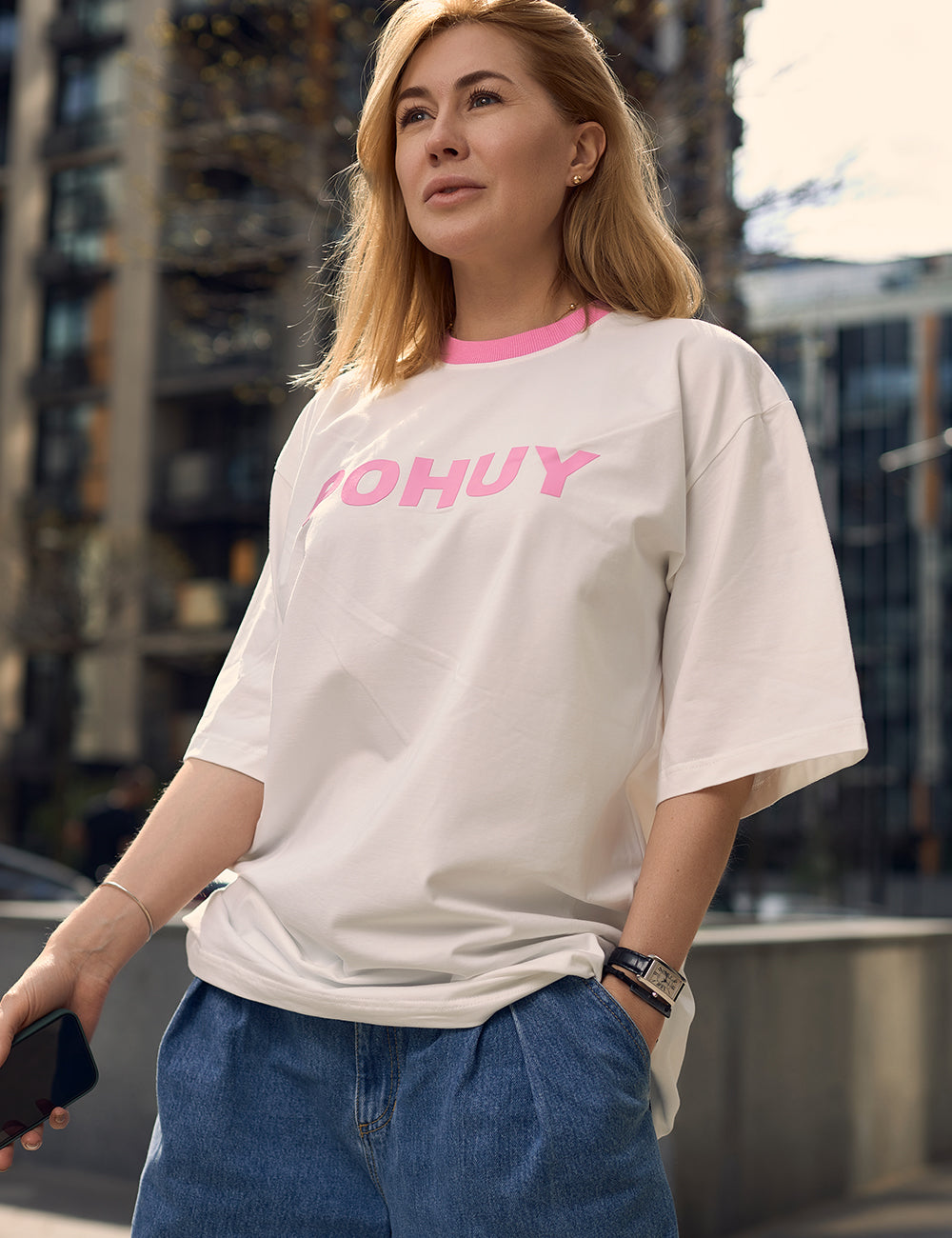 T-shirt White Pink POHUY
