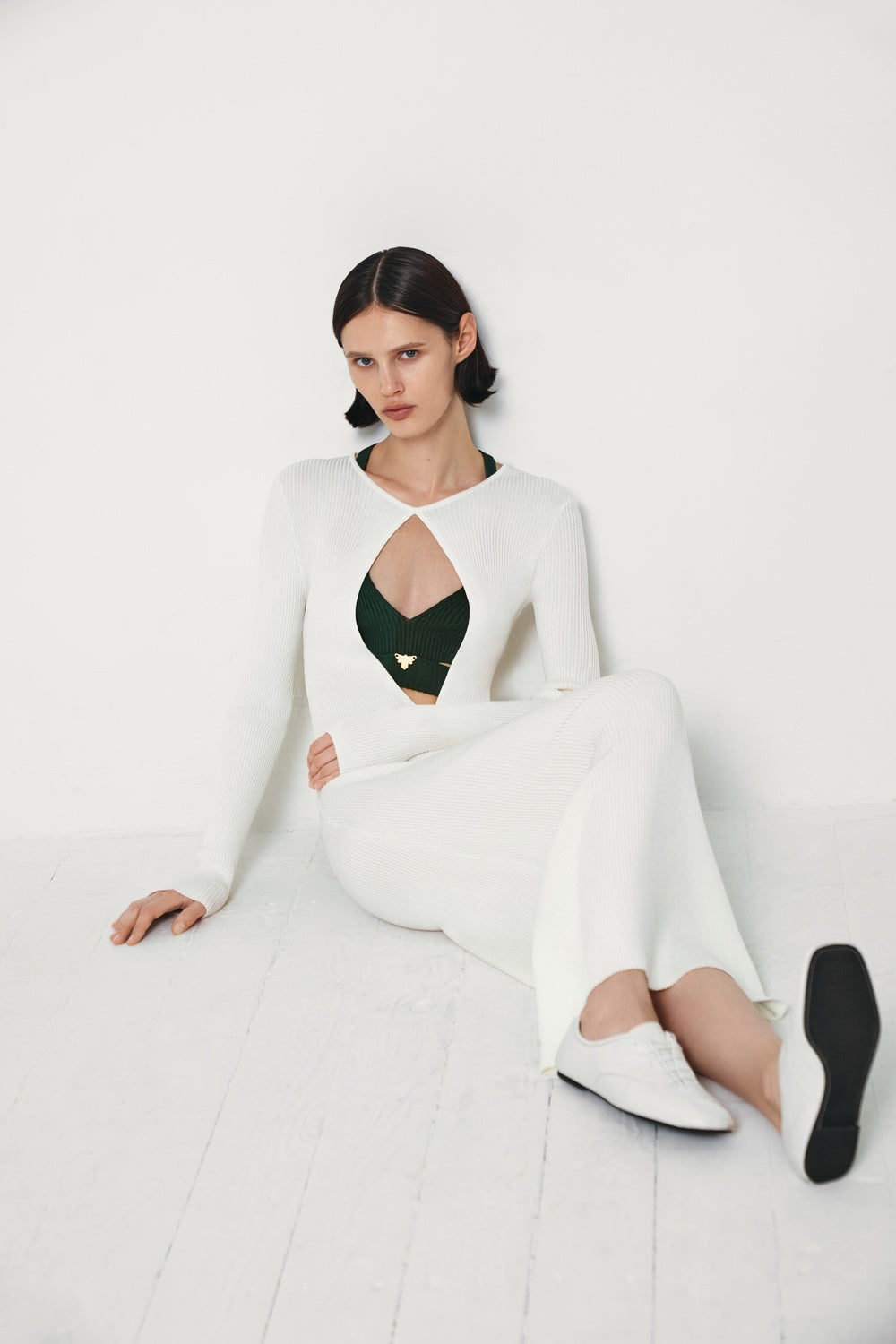 VISCOSE DRESS WITH AN OPEN NECKLINE T.MOSCA
