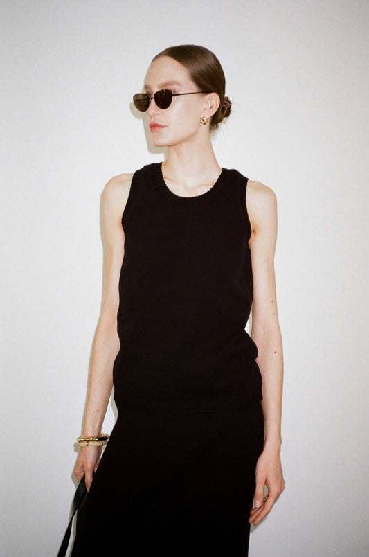 KNITTED TANK TOP KATERINA KVIT