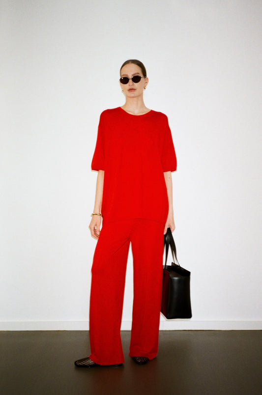 KNITTED PANTS KATERINA KVIT