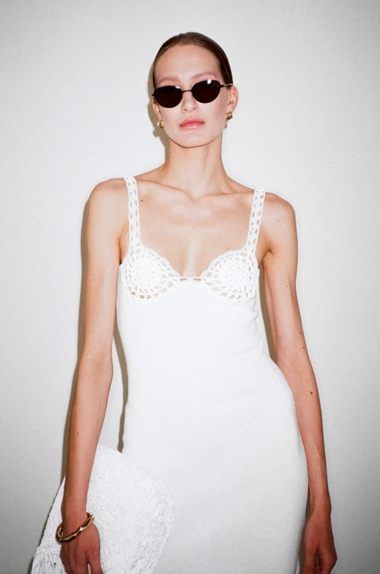 KNITTED DRESS KATERINA KVIT