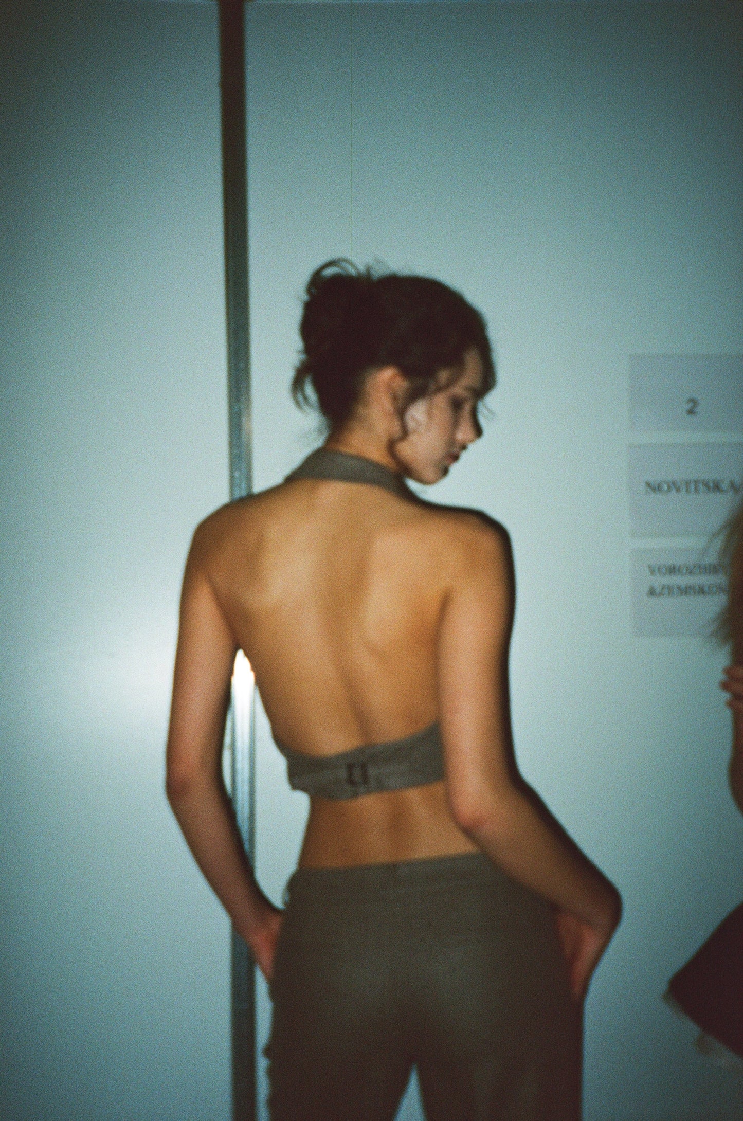 Brown cashmere vest with an open back NOVITSKA