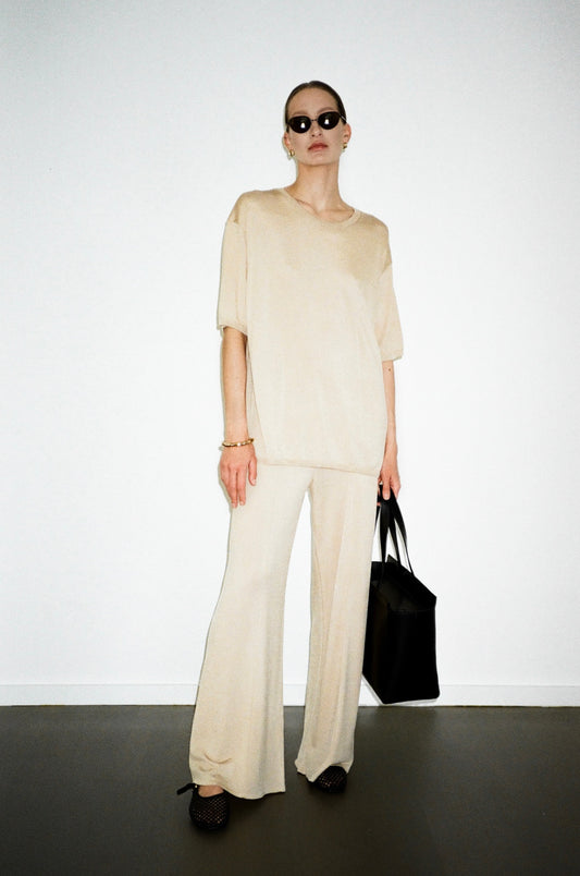 KNITTED PANTS KATERINA KVIT