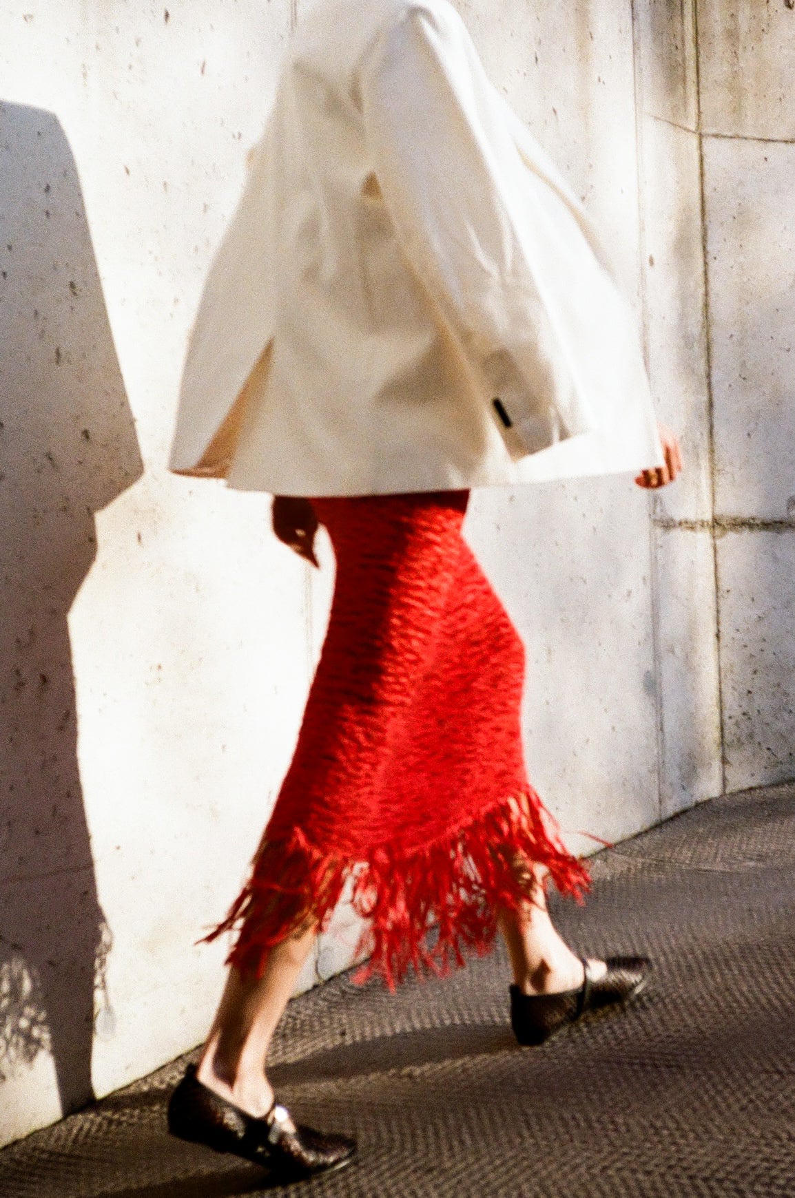 HANDMADE KNITTED SKIRT KATERINA KVIT