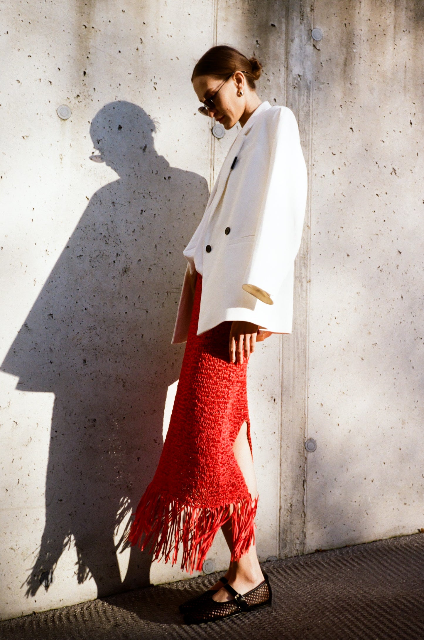 HANDMADE KNITTED SKIRT KATERINA KVIT