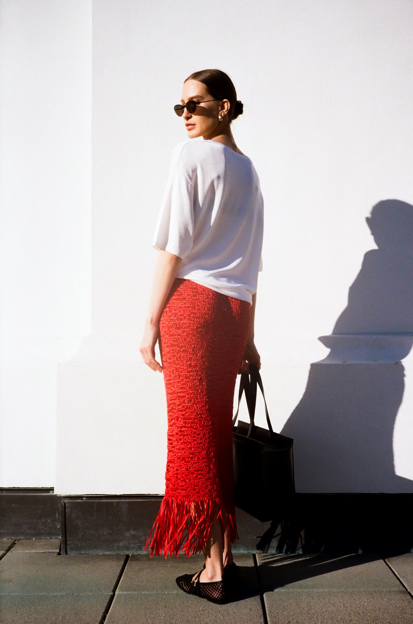 HANDMADE KNITTED SKIRT KATERINA KVIT