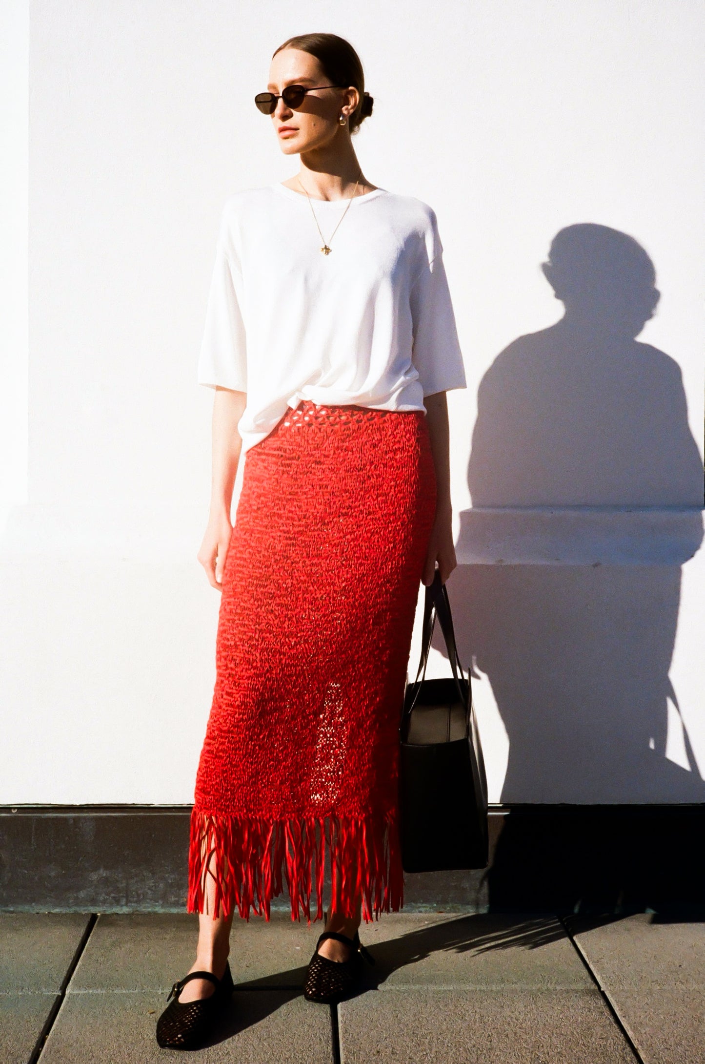 HANDMADE KNITTED SKIRT KATERINA KVIT