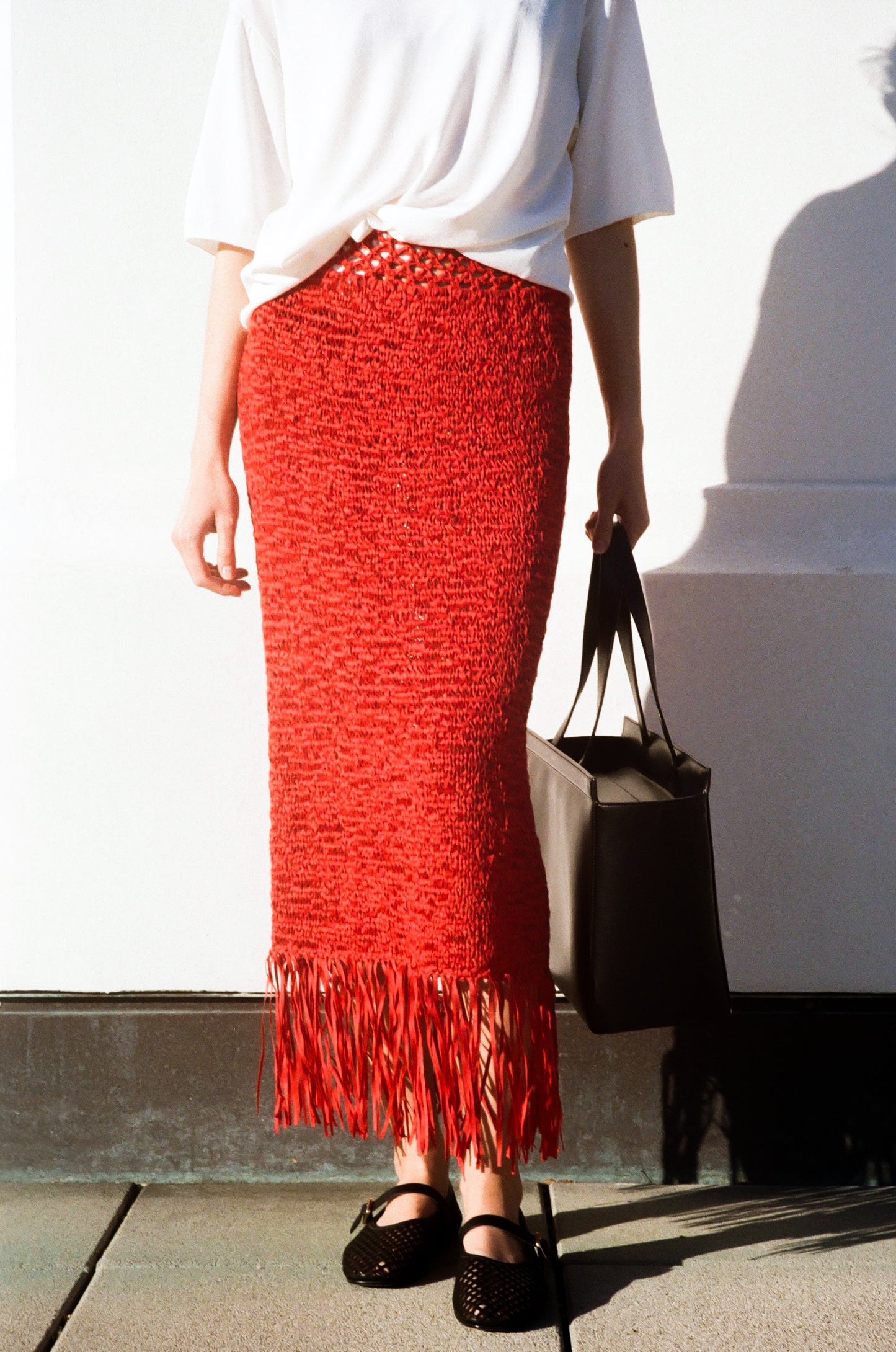 HANDMADE KNITTED SKIRT KATERINA KVIT