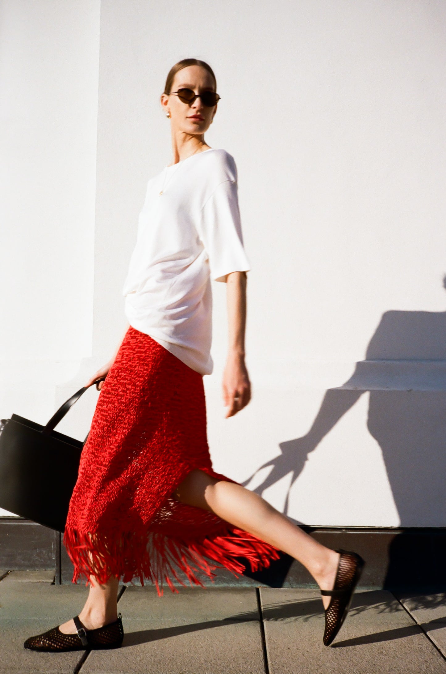 HANDMADE KNITTED SKIRT KATERINA KVIT