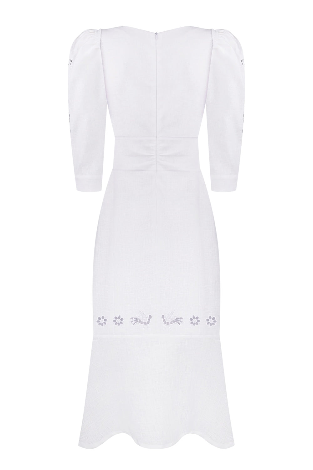 "Tree of love" white midi dress FOBERINI