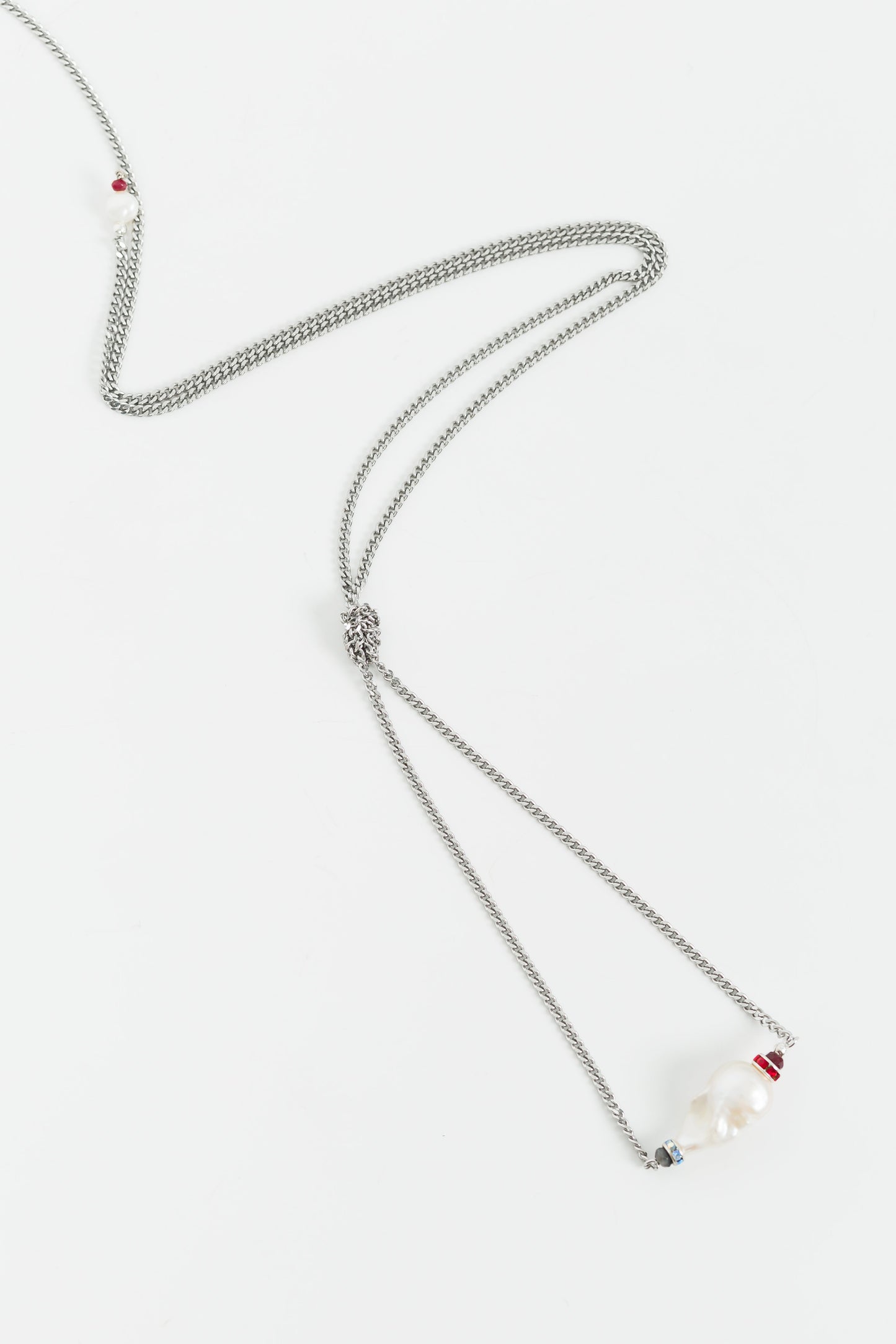 MIRANDA SILVER pendant with baroque pearl and pendant SAMOKISH