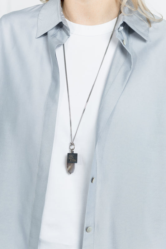 IRIS GRAY pendant with agate SAMOKISH