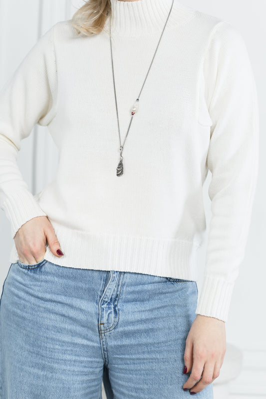 MIRANDA SILVER pendant with baroque pearl and pendant SAMOKISH