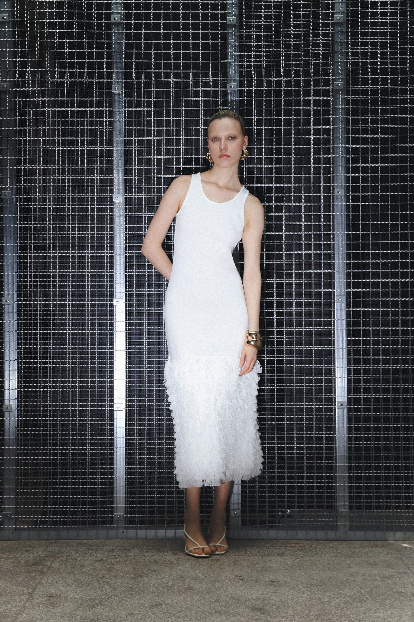 KNITTED DRESS KATERINA KVIT