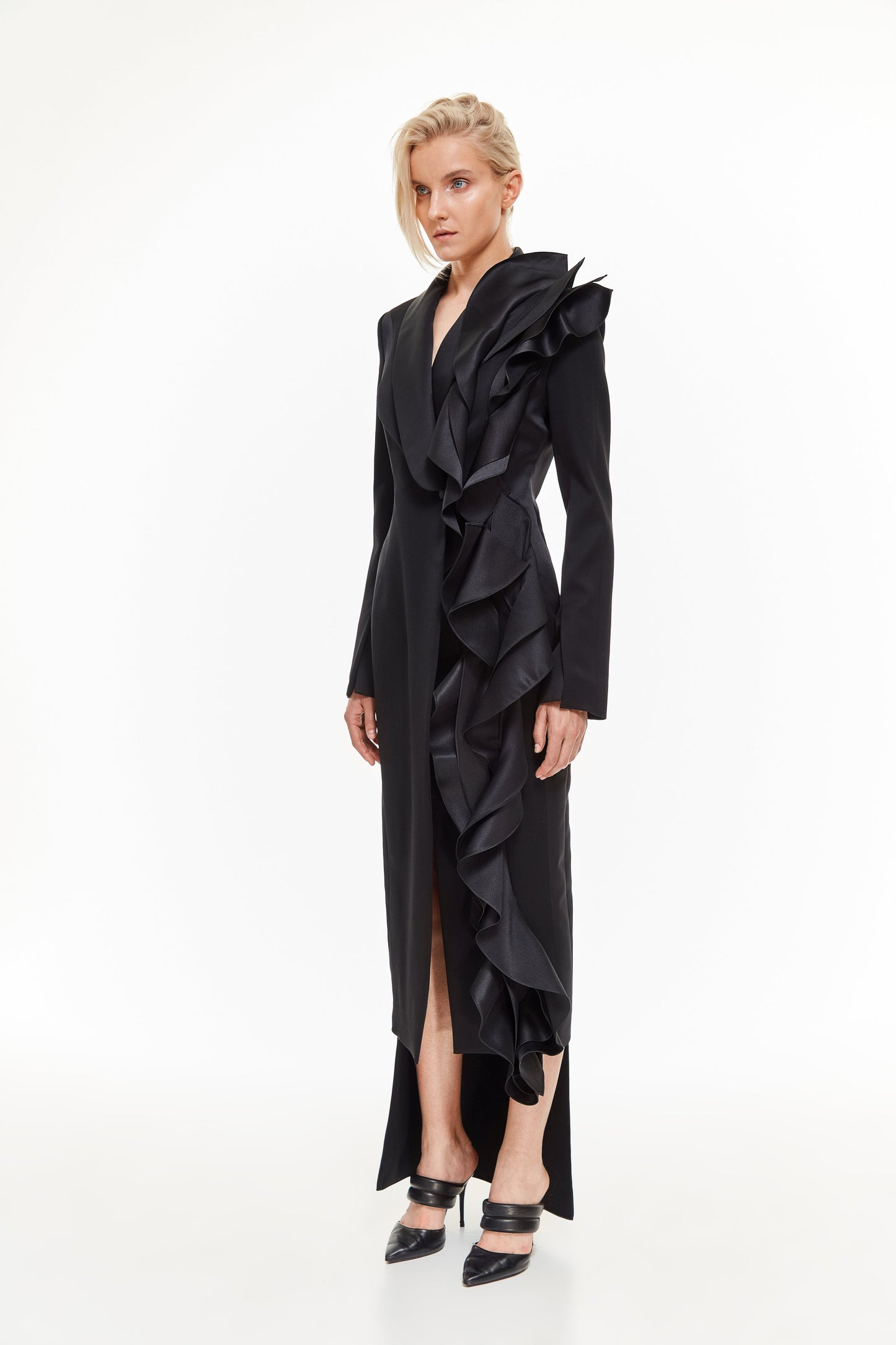 Tuxedo dress with ruffles VALERY KOVALSKA