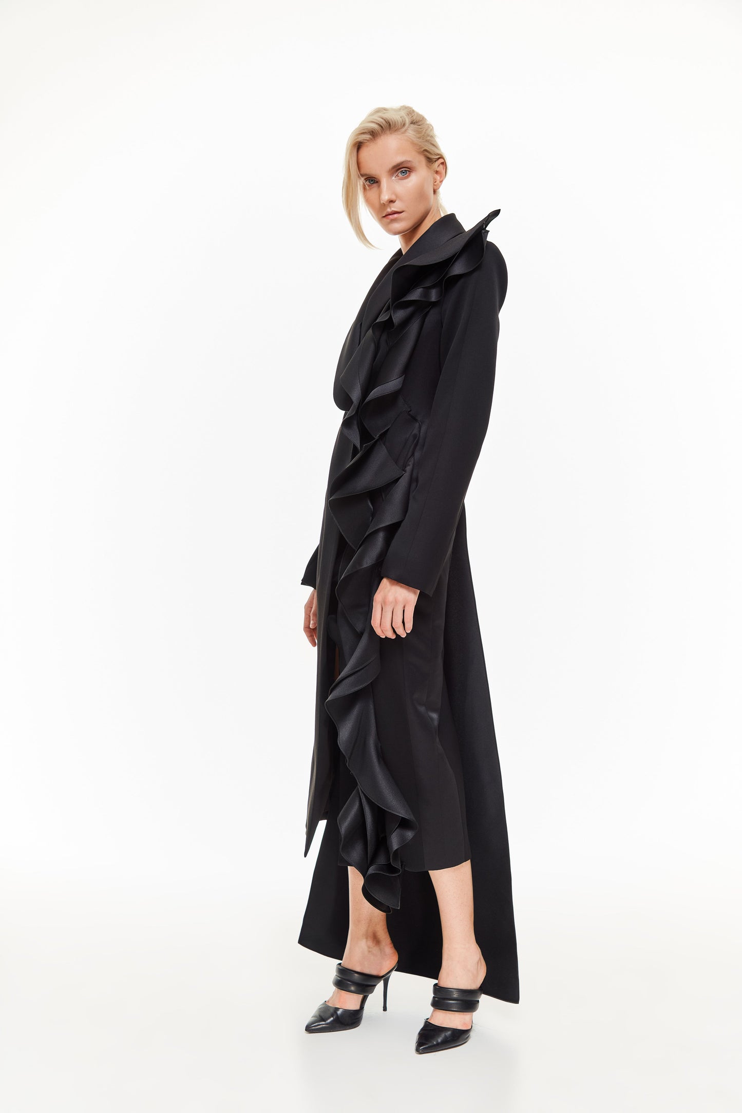 Tuxedo dress with ruffles VALERY KOVALSKA