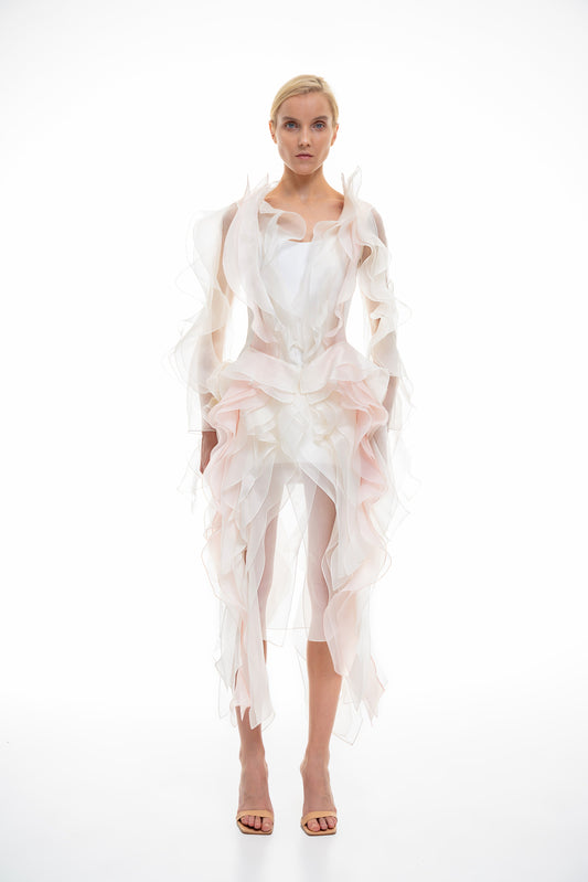 Silky clouds mini dress VALERY KOVALSKA