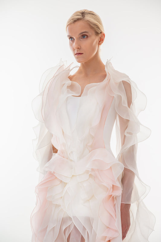 Silky clouds mini dress VALERY KOVALSKA