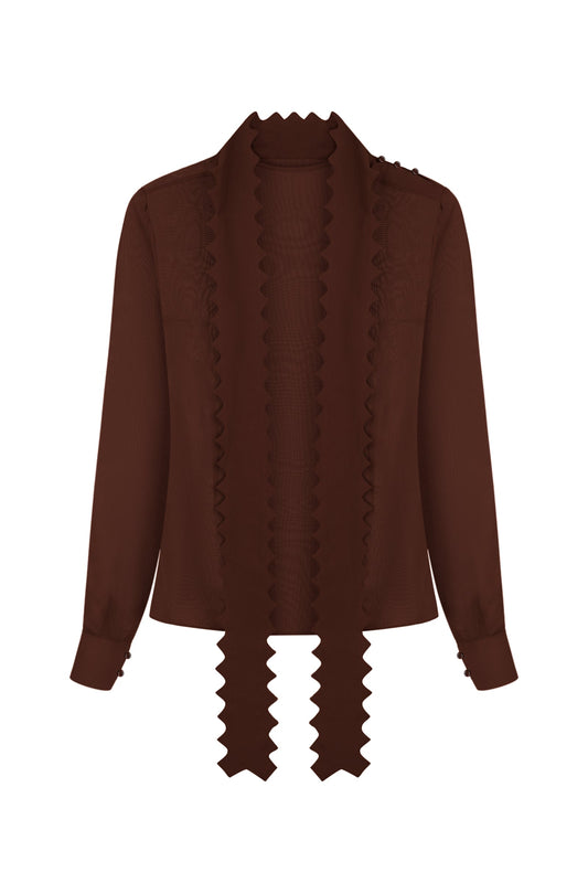 Lyshtva blouse brown PODYH