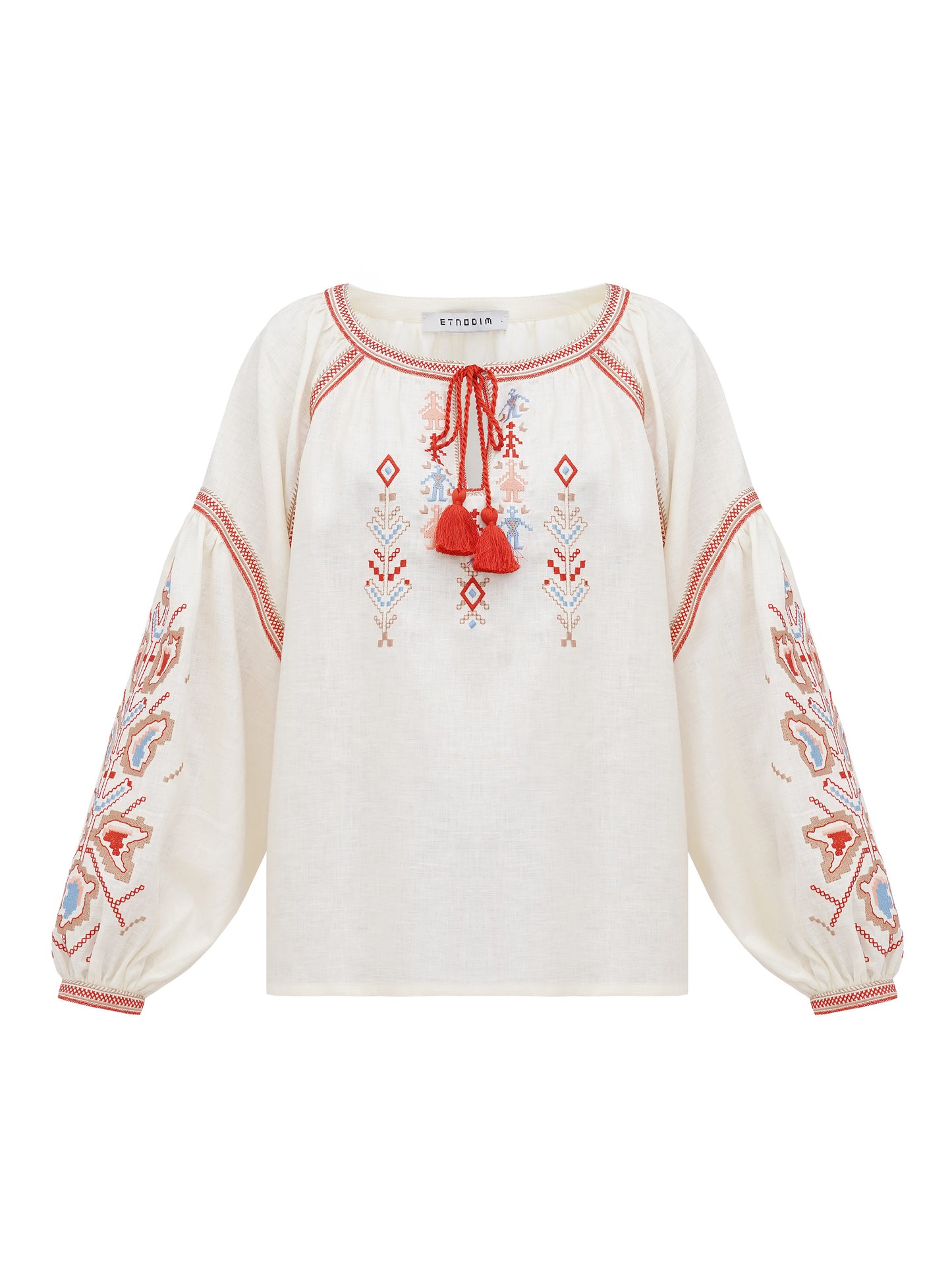 Shirt with embroidery of Ukrainian cities-heroes Yednist ETNODIM