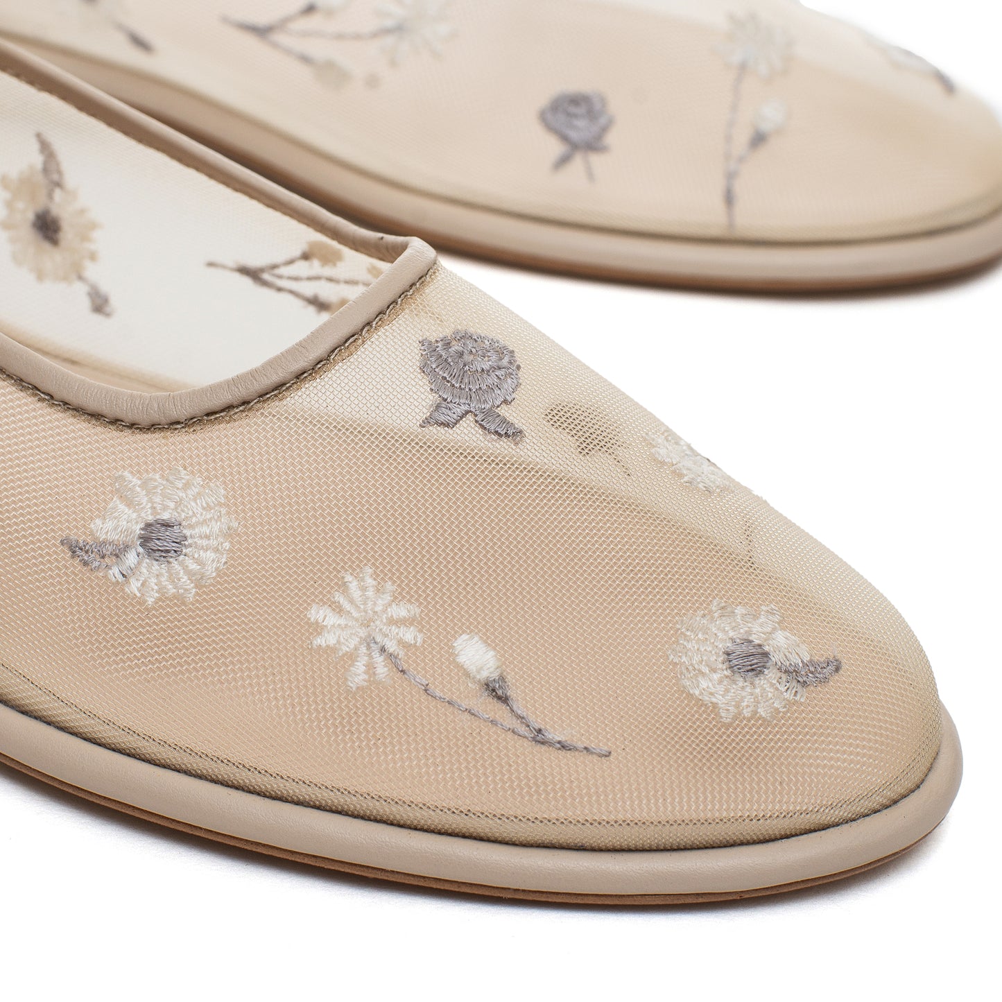 Mariyka Bloom ballet flats with embroidered wildflowers LOOKIE ATELIER
