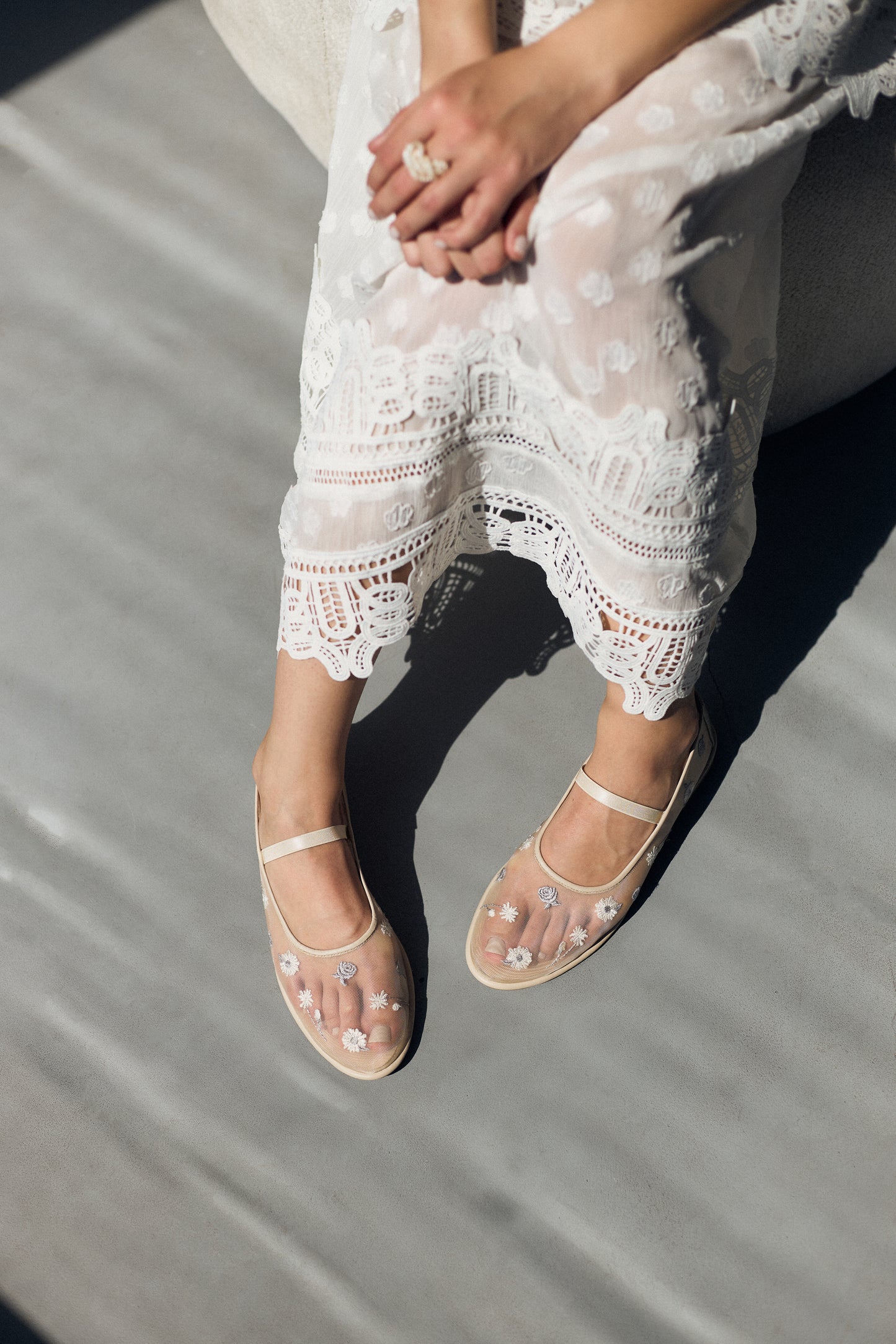 Mariyka Bloom ballet flats with embroidered wildflowers LOOKIE ATELIER