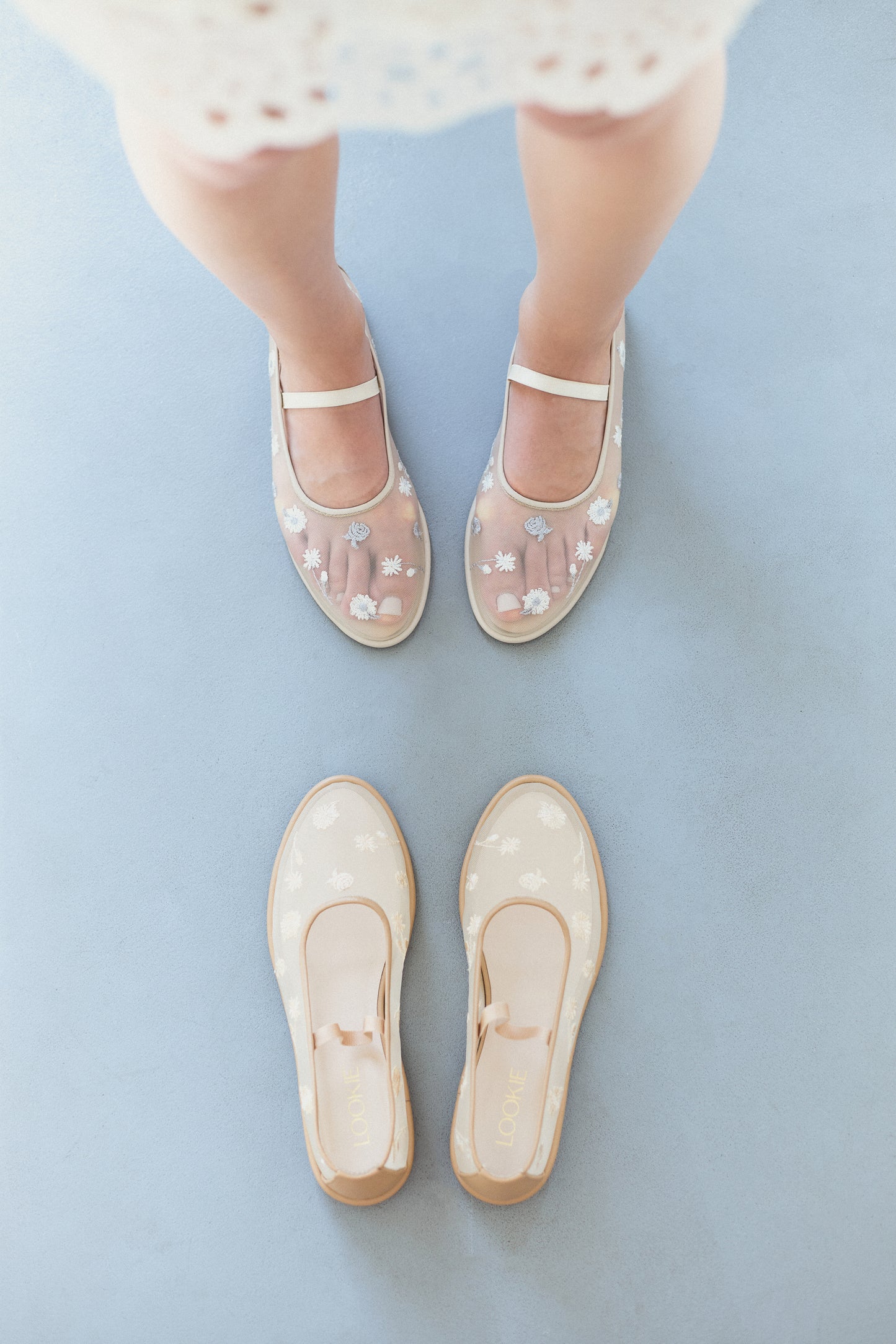 Mariyka Bloom ballet flats with embroidered wildflowers LOOKIE ATELIER
