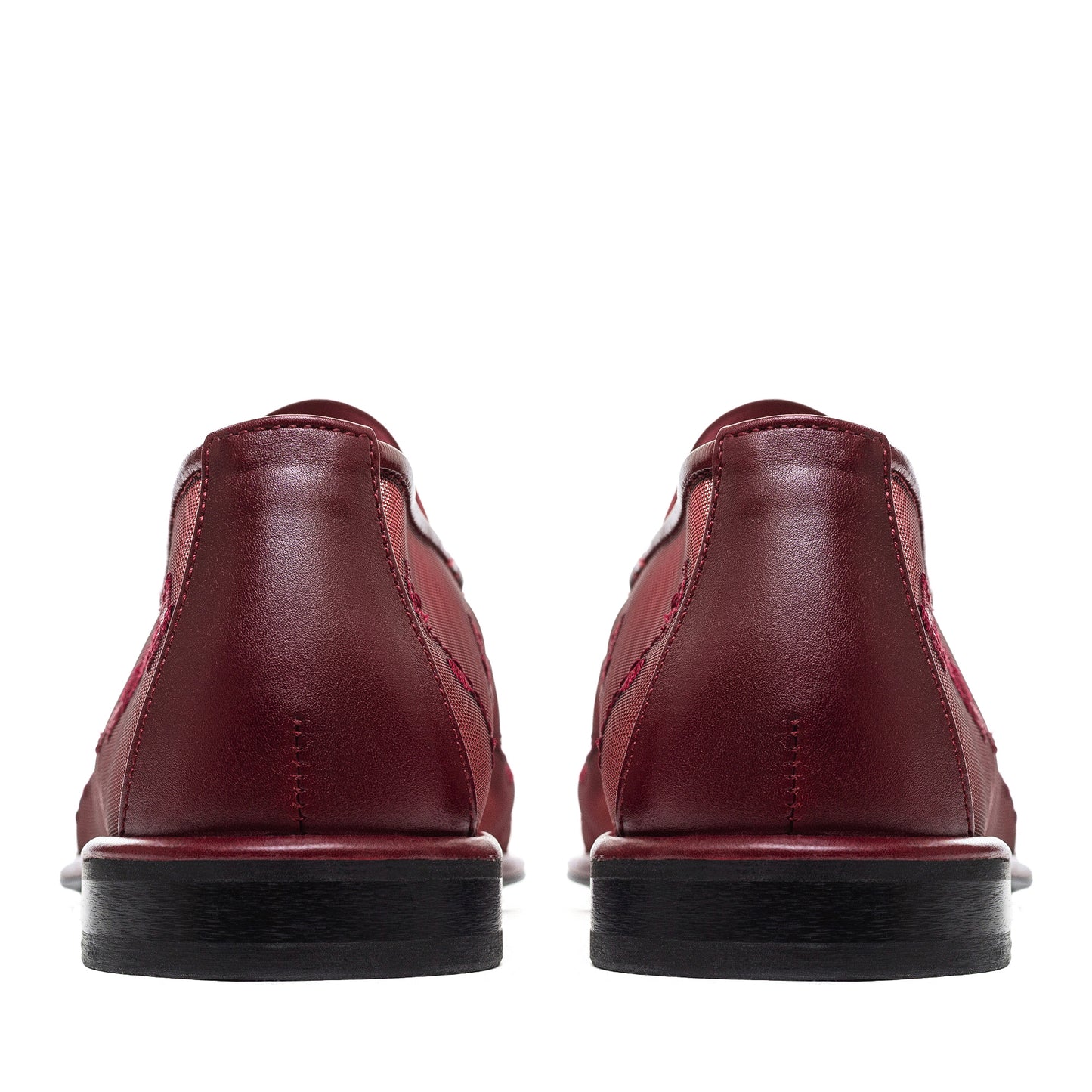 Mariyka Bloom burgundy ballet flats with embroidered wildflowers LOOKIE ATELIER