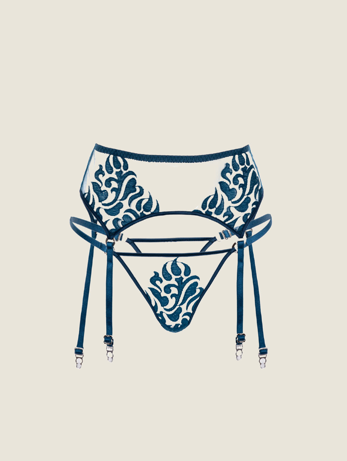 Movie blue Suspenders FOX LINGERIE