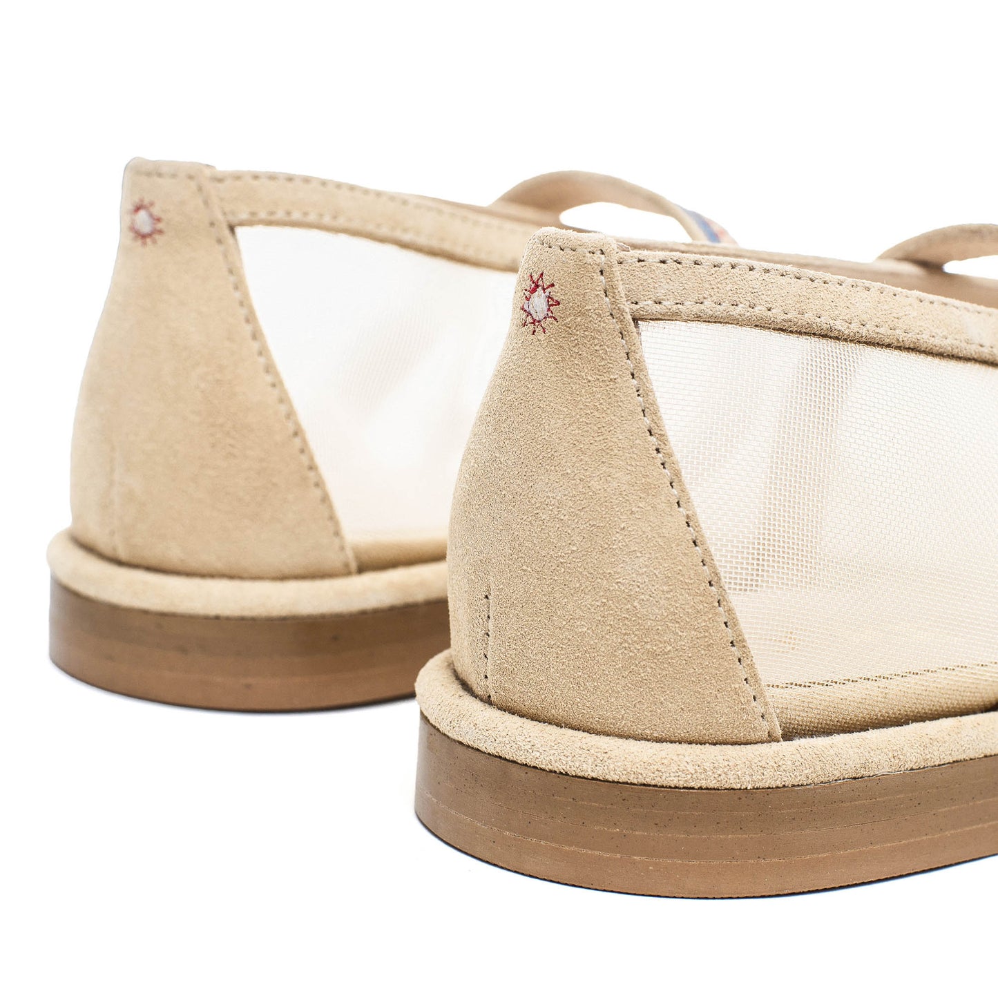 Nino Ethno beige mesh ballet flats LOOKIE ATELIER