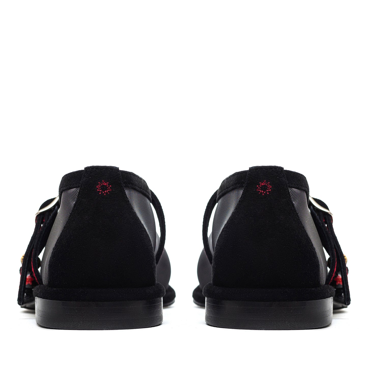 Nino Ethno black mesh ballet flats LOOKIE ATELIER
