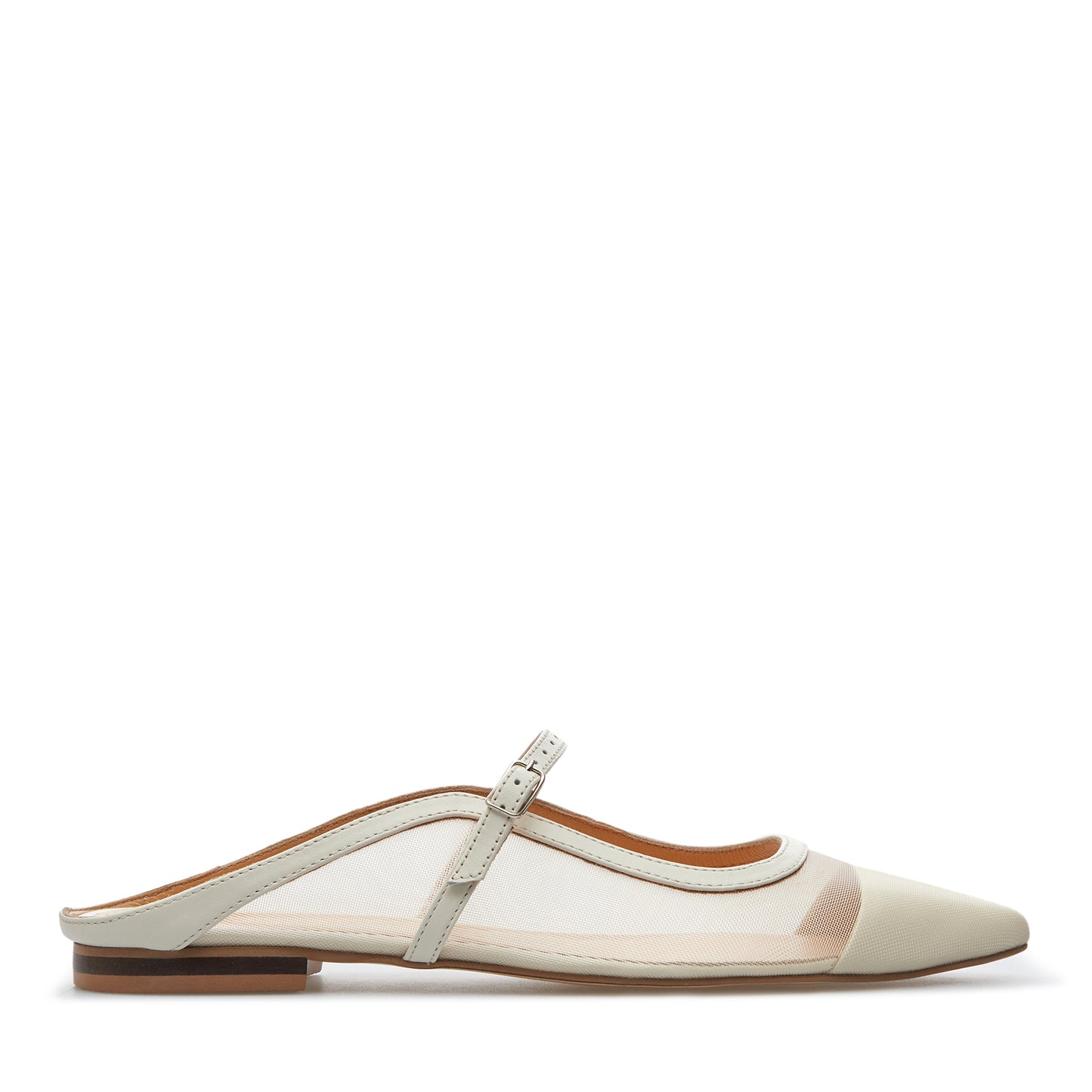 Noa flats milky mesh mules LOOKIE ATELIER
