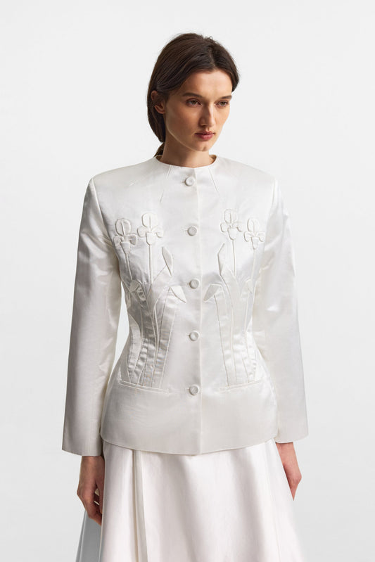 Iris jacket in cloud white PODYH