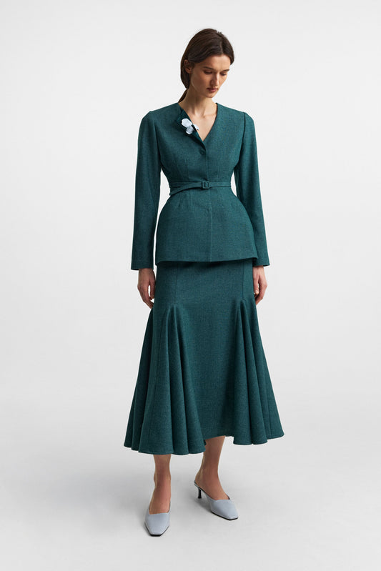 Secessia jacket in rich teal PODYH
