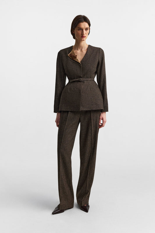 Secessia pants in rich brown PODYH