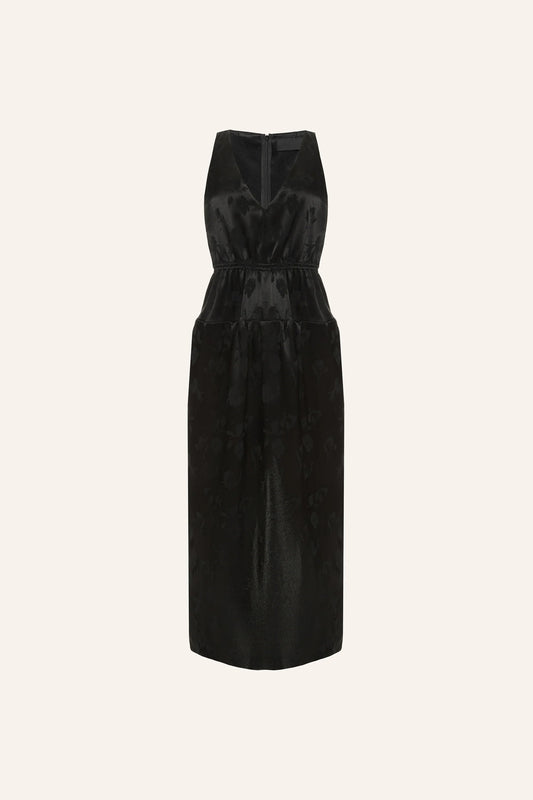 BLACK FLOWER DRESS KATERINA KVIT