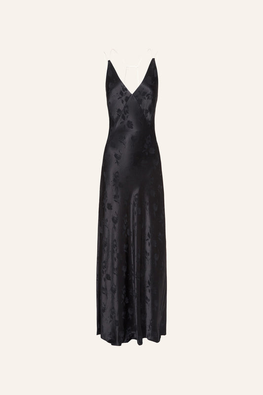 VISCOSE LONG DRESS KATERINA KVIT