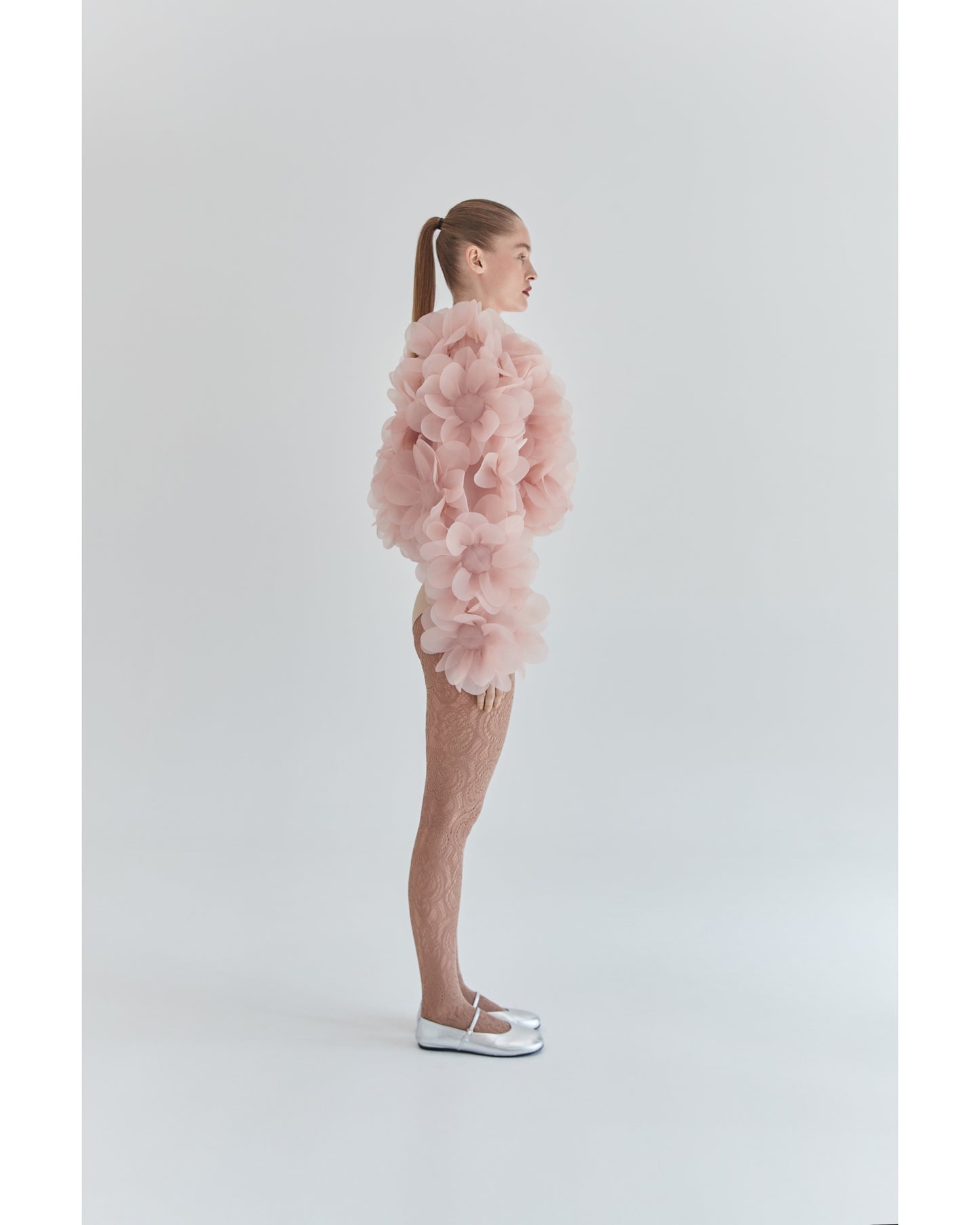 Peony Soft Bomber Jacket in blush nude PASKAL