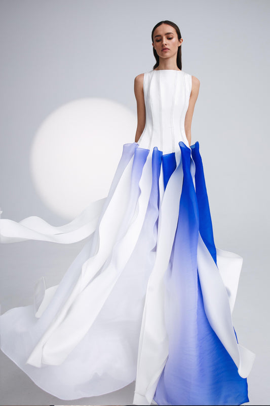 Lucid embroidered gown VALERY KOVALSKA