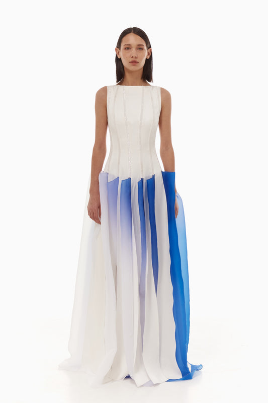 Lucid embroidered gown VALERY KOVALSKA