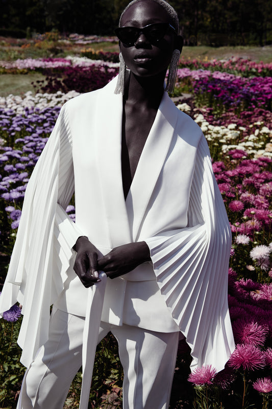 Pleated sleeves jacket VALERY KOVALSKA