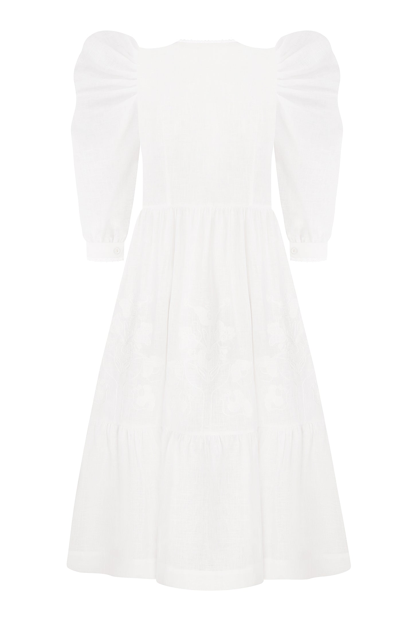 Family tree white midi dress FOBERINI