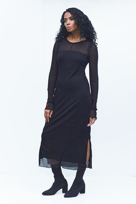 Semi transparent Dress with the stamp G2A
