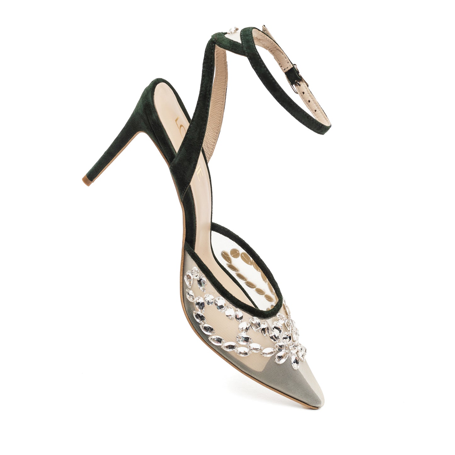 Silvia sandals with crystal embroidery LOOKIE ATELIER