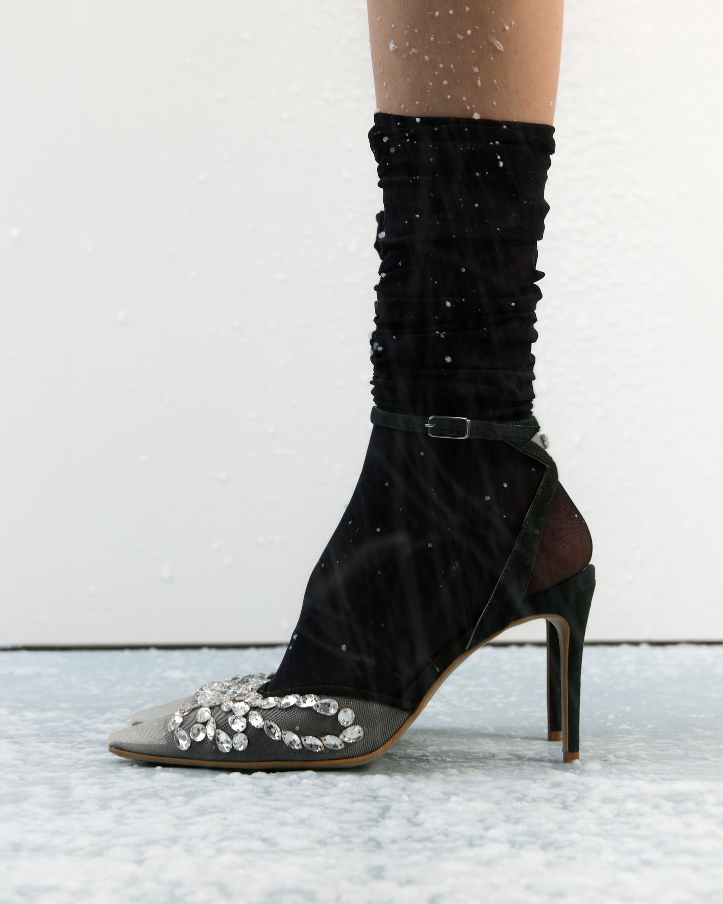 Silvia sandals with crystal embroidery LOOKIE ATELIER