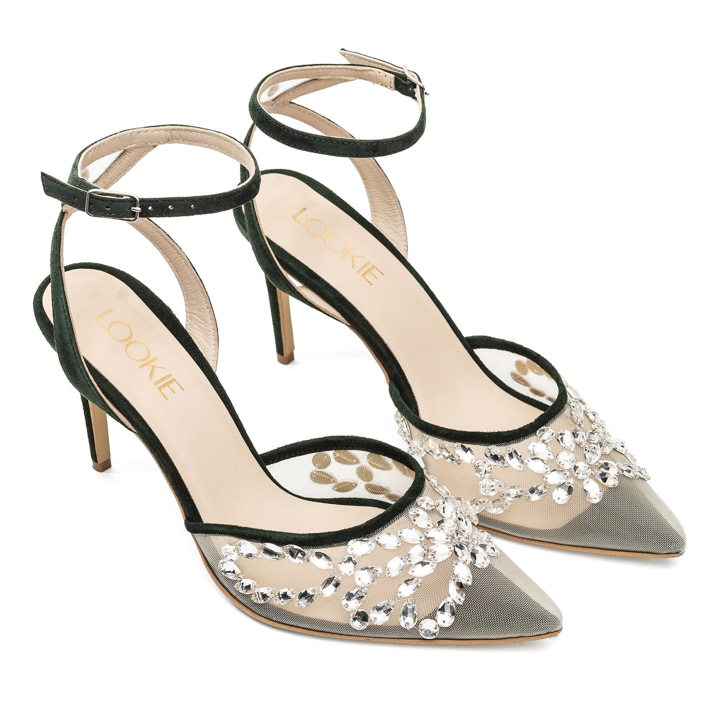 Silvia sandals with crystal embroidery LOOKIE ATELIER