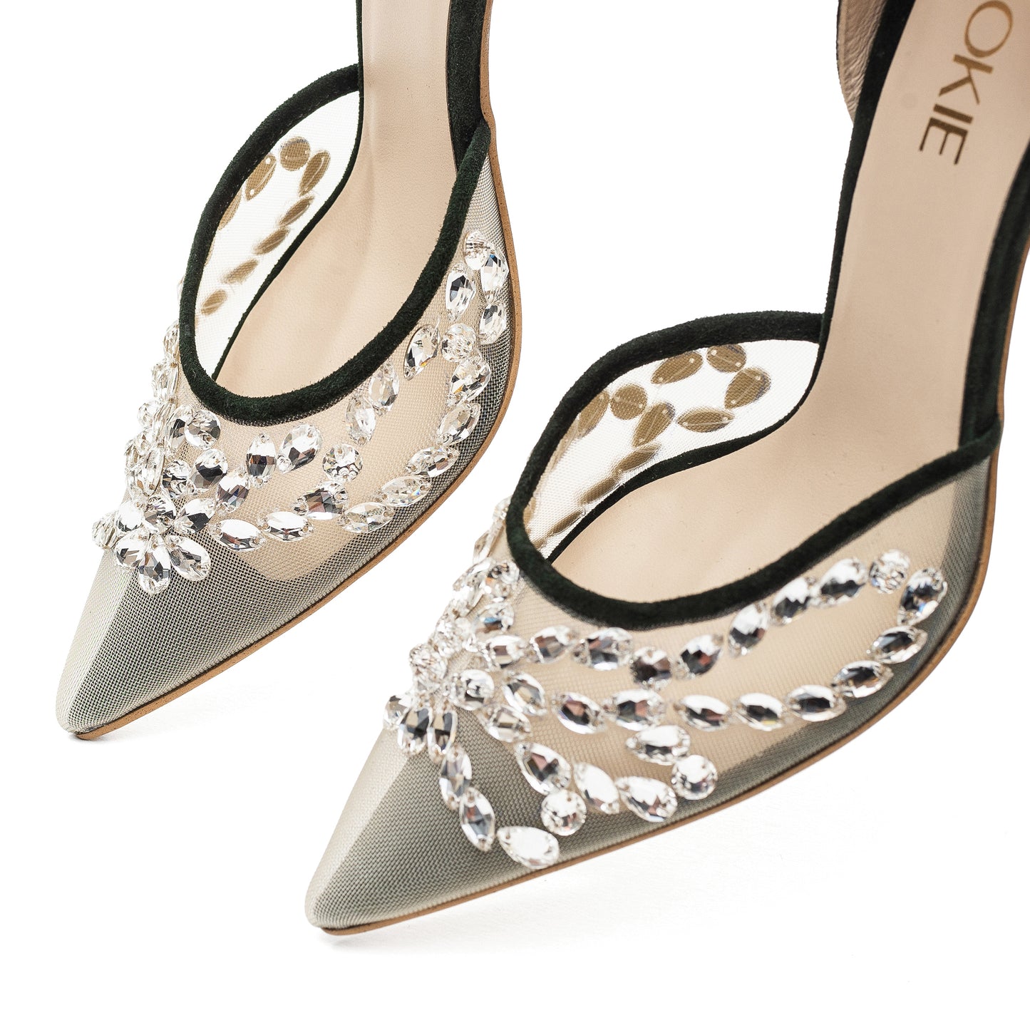Silvia sandals with crystal embroidery LOOKIE ATELIER